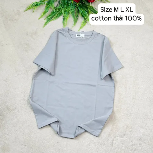 Áo Thun Nữ Trơn Cổ Tròn Form Vừa Size M(40-60kg)
