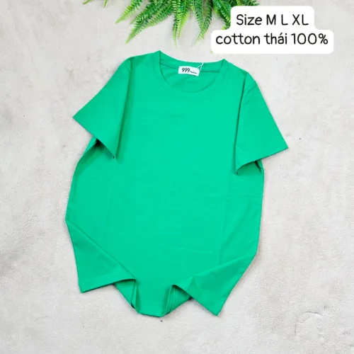 Áo Thun Nữ Trơn Cổ Tròn Form Vừa Size M(40-60kg)