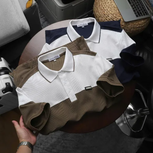Áo Thun Polo Nam - Áo Thun Nam Cổ Bẻ Phối 2 Có Logo Trước Ngực Big Size