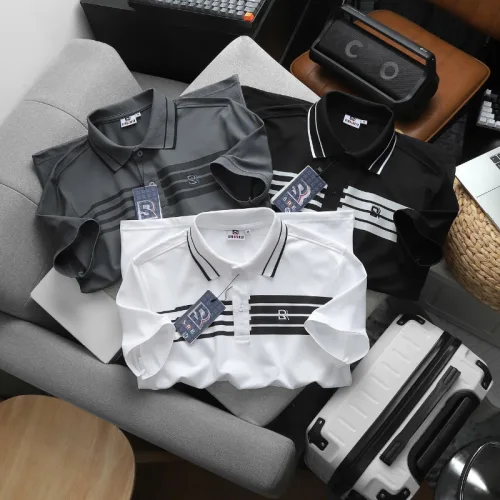 Áo Thun Polo Nam - Áo Thun Nam Cổ Bẻ Phối Sọc Ngang Viền Cổ Sang Trọng Có Big Size