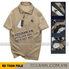 Áo Thun Polo Nam Phối Sọc Thêu Logo Con Ngựa Trước Ngực Có Big Size