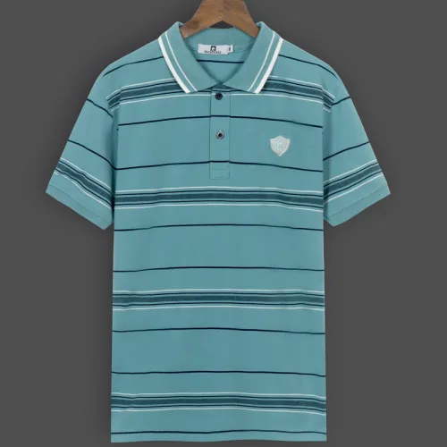 Áo thun sọc nam thêu logo PH thun cotton