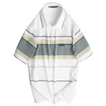 Áo Thun Sọc Nam Trung Niên Cổ Bẻ Có Túi Thun Cotton Cao Cấp (Có size 3x)