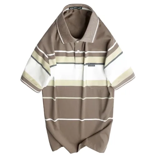 Áo Thun Sọc Nam Trung Niên Cổ Bẻ Có Túi Thun Cotton Cao Cấp (Có size 3x)