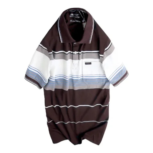 Áo Thun Sọc Nam Trung Niên Cổ Bẻ Có Túi Thun Cotton (Có size 3x)