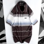 Áo Thun Sọc Nam Trung Niên Cổ Bẻ Có Túi Thun Cotton (Có size 3x)