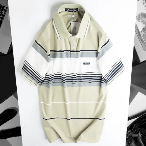 Áo Thun Sọc Nam Trung Niên Cổ Bẻ Có Túi Thun Cotton (Có size 3x)