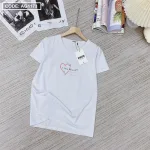 Áo thun thái nữ cổ tim form rộng in chữ i love my self