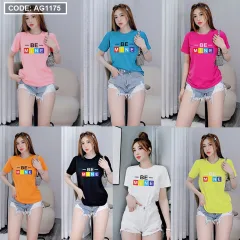Áo thun thái nữ cổ tròn form rộng in chữ be mine