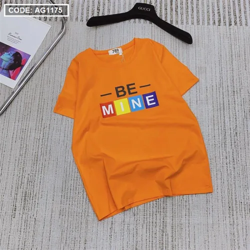Áo thun thái nữ cổ tròn form rộng in chữ be mine