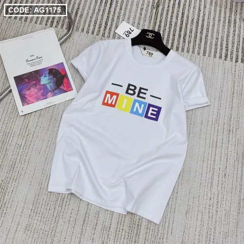 Áo thun thái nữ cổ tròn form rộng in chữ be mine