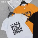 Áo thun thái nữ cổ tròn form suông in chữ Black Girl Magic