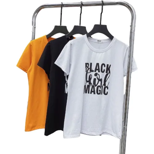 Áo thun thái nữ cổ tròn form suông in chữ Black Girl Magic