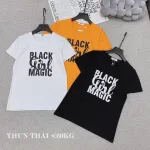 Áo thun thái nữ cổ tròn form suông in chữ Black Girl Magic