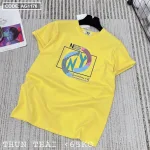 Áo thun thái nữ cồ tròn form suông in chữ màu New York