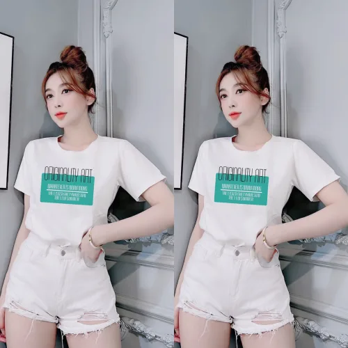 Áo thun thái nữ cổ tròn form suông in chữ Originality