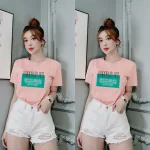Áo thun thái nữ cổ tròn form suông in chữ Originality