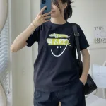 Áo Thun Thái Nữ Cổ Tròn Form suông in chữ Be Happy Nhiều Màu