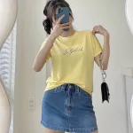 Áo Thun Thái Nữ Cổ Tròn Form suông in chữ Be Skylish Nhiều Màu
