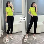 Áo thun thái nữ cổ tròn form suông in chữ Girl The Best