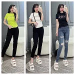Áo thun thái nữ cổ tròn form suông in chữ Girl The Best