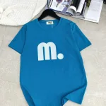 Áo thun thái nữ cổ tròn form suông in chữ M