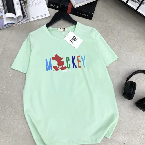 Áo thun thái nữ cổ tròn form suông in chữ Mickey