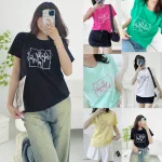 Áo thun thái nữ cổ tròn form suông in chữ Perfectly