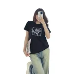 Áo thun thái nữ cổ tròn form suông in chữ Perfectly