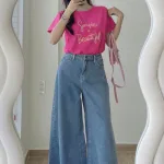 Áo Thun Thái Nữ Cổ Tròn Form suông in chữ Simple Beautyful Nhiều Màu
