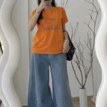 Áo Thun Thái Nữ Cổ Tròn Form suông in chữ Simple Beautyful Nhiều Màu
