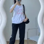 Áo Thun Thái Nữ Cổ Tròn Form suông in chữ Simple Beautyful Nhiều Màu