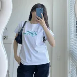 Áo thun thái nữ cổ tròn form suông in chữ Think Different