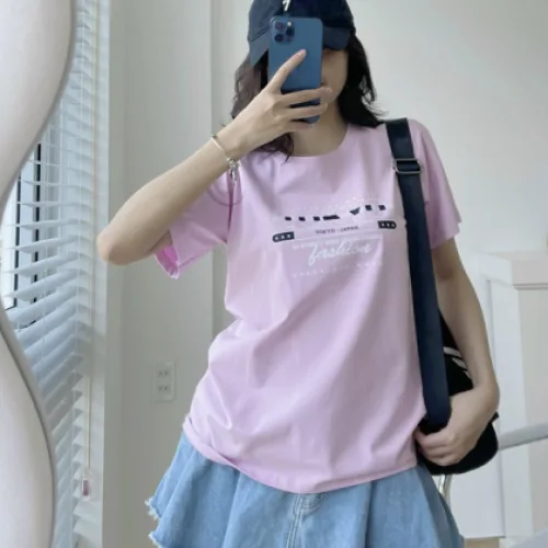 Áo Thun Thái Nữ Cổ Tròn Form suông in chữ Tokyo Nhiều Màu