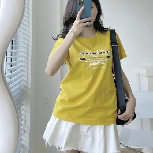 Áo Thun Thái Nữ Cổ Tròn Form suông in chữ Tokyo Nhiều Màu