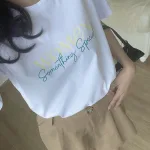 Áo Thun Thái Nữ Cổ Tròn Form suông in chữ Women Nhiều Màu