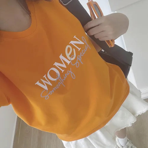 Áo Thun Thái Nữ Cổ Tròn Form suông in chữ Women Nhiều Màu