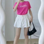 Áo Thun Thái Nữ Cổ Tròn Form suông in chữ Women Nhiều Màu