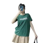 Áo Thun Thái Nữ Cổ Tròn Form suông in chữ Women Nhiều Màu