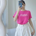 Áo Thun Thái Nữ Cổ Tròn Form suông in chữ Women Nhiều Màu