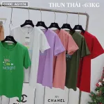 Áo thun thái nữ cổ tròn in chữ sun shine form rộng