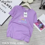 Áo thun thái nữ cổ tròn in chữ sun shine form rộng