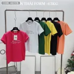 Áo thun thái nữ cổ tròn in chữ kiểu
