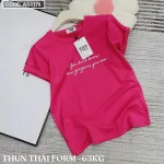 Áo thun thái nữ cổ tròn in chữ kiểu