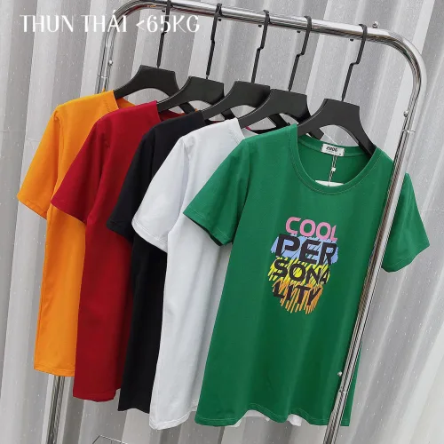 Áo thun thái nữ form suông chữ màu Cool Per