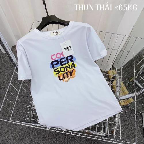 Áo thun thái nữ form suông chữ màu Cool Per