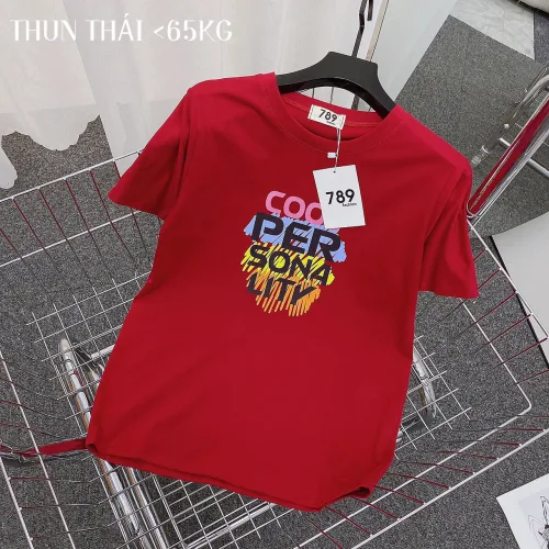 Áo thun thái nữ form suông chữ màu Cool Per