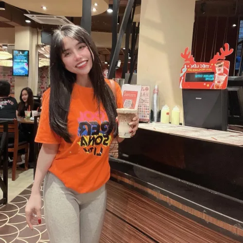 Áo thun thái nữ form suông chữ màu Cool Per