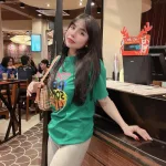 Áo thun thái nữ form suông chữ màu Cool Per