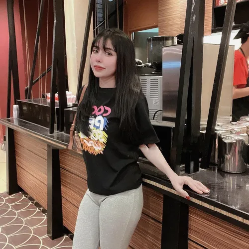 Áo thun thái nữ form suông chữ màu Cool Per